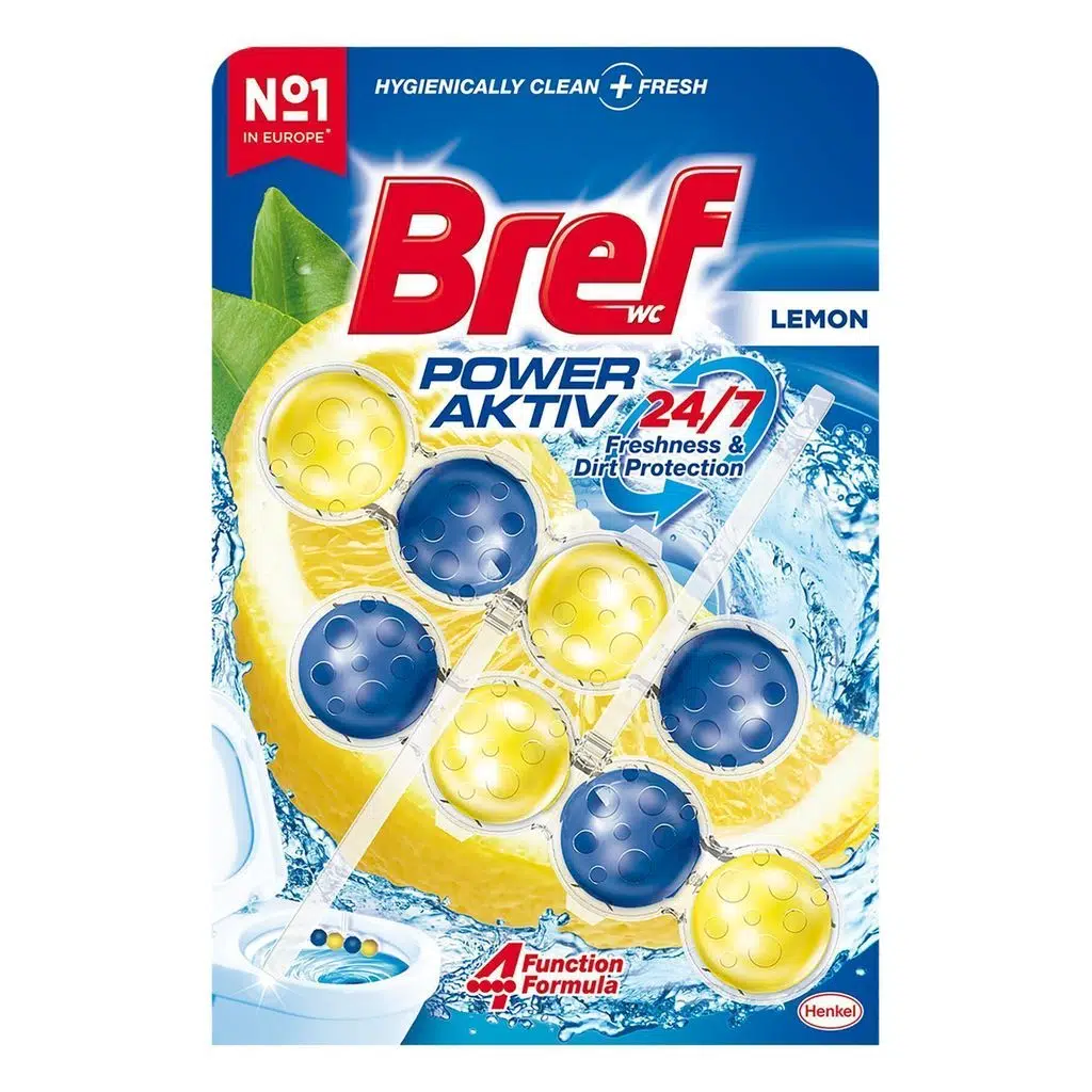 Bref Power Aktiv Katı Klozet Blok Limon Kokulu 2 Li